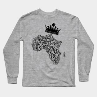 Black History, Africa Map, Colors, African American, Black Long Sleeve T-Shirt